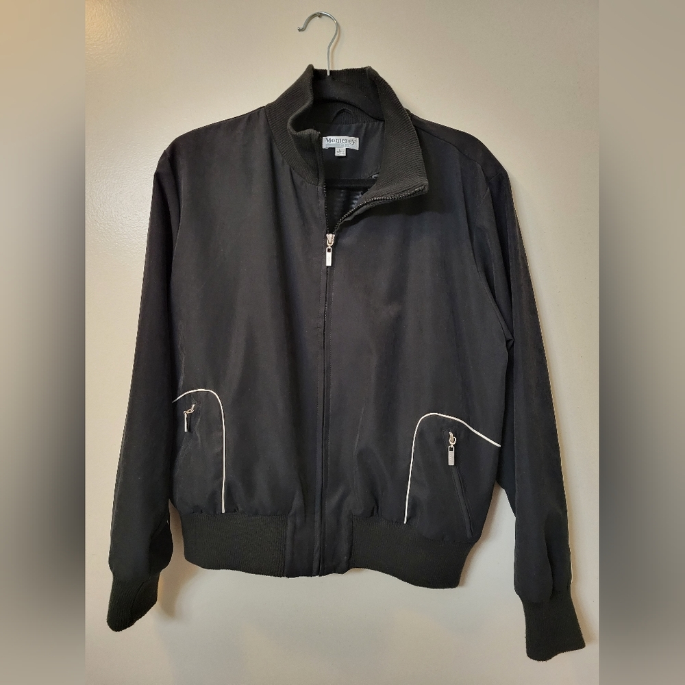 Men's Vintage Lightweight Monterey Club Zip Up Bomber Jacket